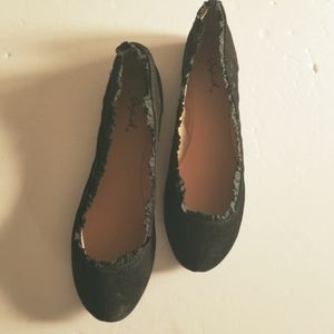 Qupid ballet flats suede fabric